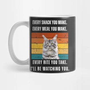 Every snack you make. Maine Coon retro design Mug